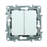 Intrerupator dublu Niloe alb 2 Module 10A, Legrand