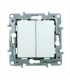 Intrerupator dublu Niloe alb 2 Module 10A, Legrand