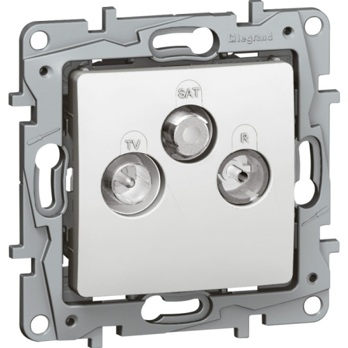 Priza TV-R-SAT ecranata de trecere Niloe alba 14dB, Legrand