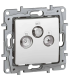 Priza TV-R-SAT ecranata Niloe alba 2dB, Legrand