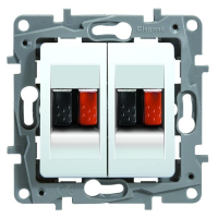 Priza dubla pentru difuzoare Niloe alba 2dB, Legrand