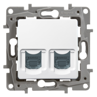 Priza dubla STP RJ45 cat. 6 Niloe alba, Legrand