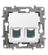 Priza dubla STP RJ45 cat. 6 Niloe alba, Legrand