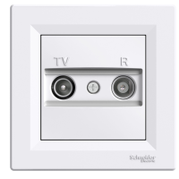 Priza TV-R intermediara Asfora alb 4 dB, Schneider