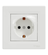 Priza simpla 2P+E Asfora alb 16A, Schneider