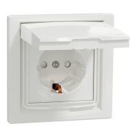 Priza simpla 2P+E cu CP + obturatoare si capac Asfora alb 16A, Schneider