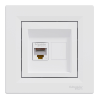 Priza UTP RJ45 cat. 5e Asfora alb, Schneider