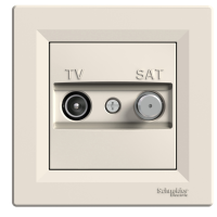 Priza TV-SAT de capat Asfora crem 1dB, Schneider