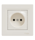 Priza simpla 2P Asfora crem 16A, Schneider