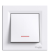 Intrerupator simplu cu led Asfora alb 10AX, Schneider