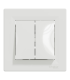 Intrerupator dublu Asfora alb 10AX, Schneider