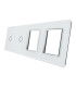 Rama intrerupator + 2x priza 4P 2M alb, Livolo