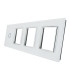 Rama intrerupator + 3x priza 4P 1M alb, Livolo