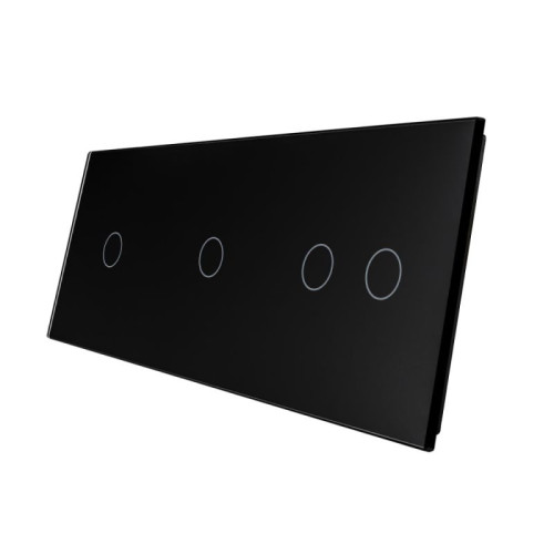 Rama intrerupator 3P 1M/1M/2M negru, Livolo