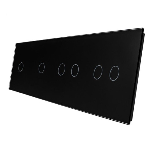 Rama intrerupator 4P 1M/1M/2M/2M negru, Livolo
