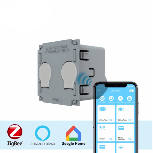 Intrerupator dublu ZigBee gri 5A, Livolo