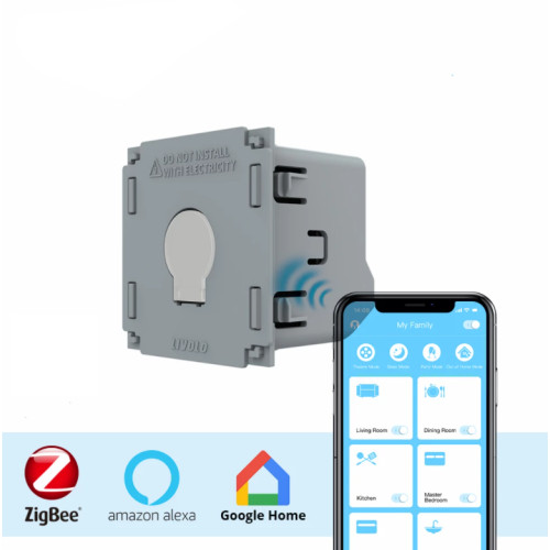 Intrerupator simplu ZigBee gri 5A, Livolo
