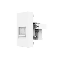 Priza telefon RJ11 1M alb, Livolo