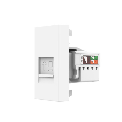 Priza retea RJ45 1M alb, Livolo
