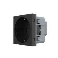Priza Schuko simpla negru 16A, Livolo