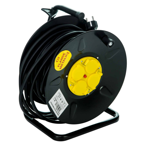 Derulator 25m 4P 3x2.5mm cu protectie copii, Lohuis