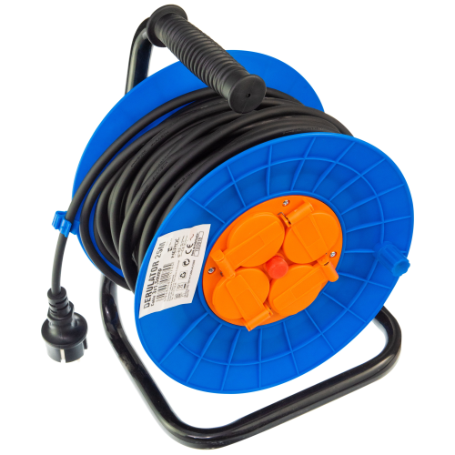 Derulator 25m 4P 3x1.5mm cu protectie copii, Lohuis