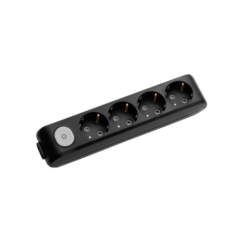 Bloc multipriza cu intrerupator 4P negru 16A, Panasonic