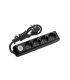 Prelungitor cu intrerupator 1.5m 4P negru 16A, Panasonic