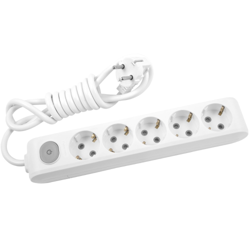 Prelungitor cu intrerupator 1.5m 5P alb 16A, Panasonic