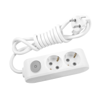 Prelungitor cu intrerupator 1.5m 2P alb 16A, Panasonic