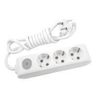 Prelungitor cu intrerupator 1.5m 3P alb 16A, Panasonic