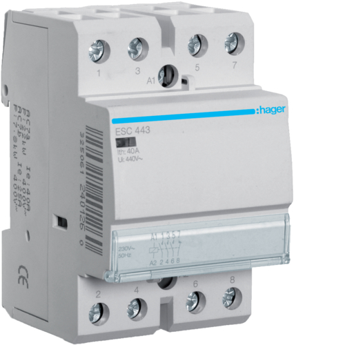 Contactor 3ND+1NI 40A, Hager