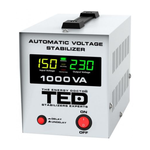 Stabilizator retea 1000VA AVR cu LCD, TED