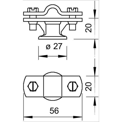 Suport conductor Rd 8-10mm, Obo