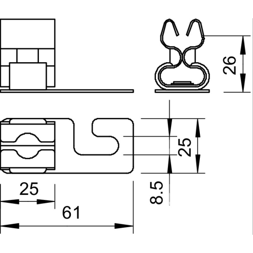 Suport conductor pentru acoperis, Obo