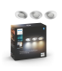 Set 3 spoturi baie incastrat Hue 3x350LM, Philips