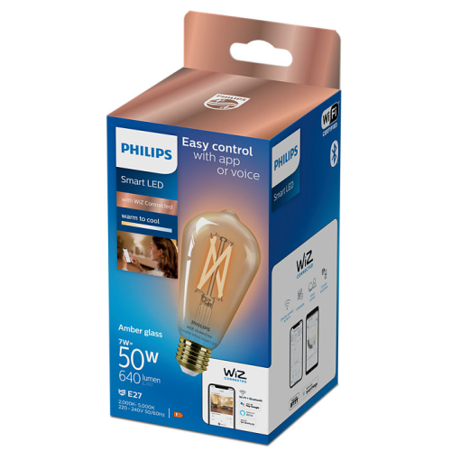 Bec Led smart E27 ST64 WiZ 640LM, Philips