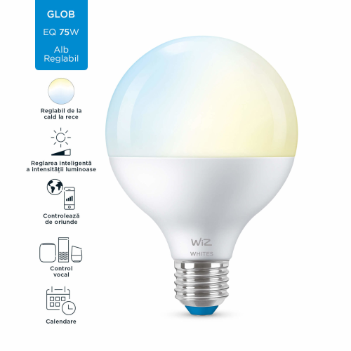 Bec Led smart E27 WiZ 1055LM, Philips