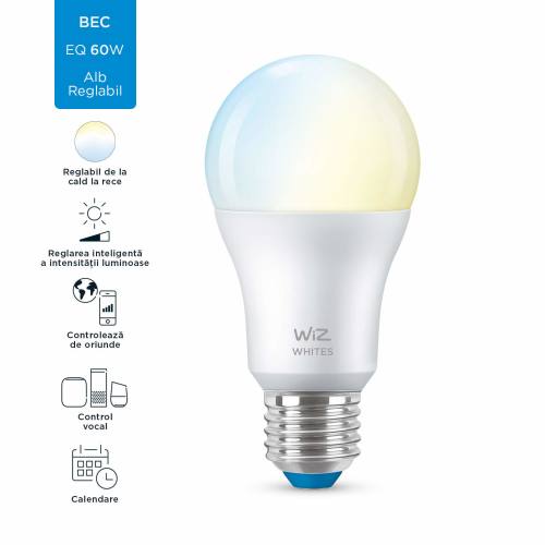 Bec Led smart E27 WiZ 806LM, Philips