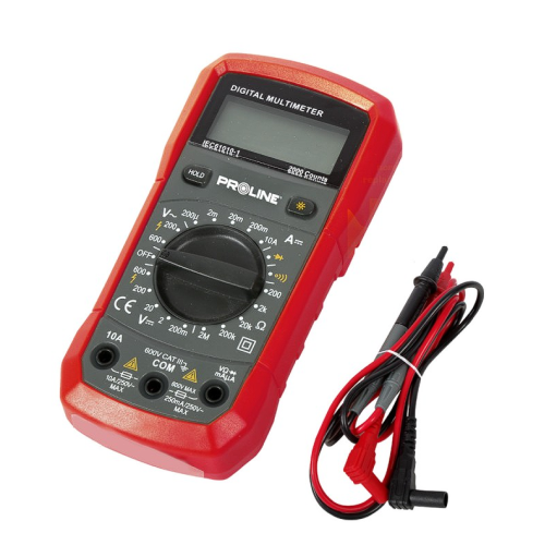 Multimetru digital 0-600V / 0-10A / 0-2KOHM, Proline
