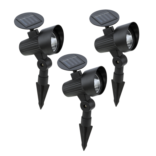 Set 3 lampi solare 3x4x0.06W negre, Eglo