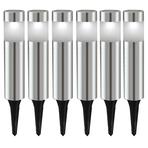 Set 6 lampi solare 6x0.06W inox, Eglo