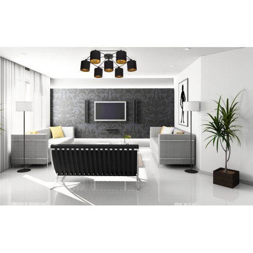 Lustra Staiti 7x40W neagra, Eglo