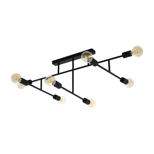 Lustra Belsiana 8x40W neagra, Eglo