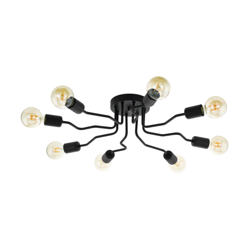 Lustra Orazio 8x40W neagra, Eglo