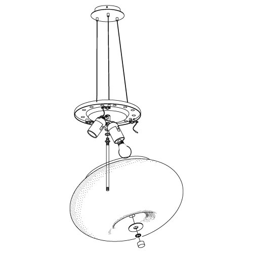 Lustra Optica 2x60W alba, Eglo