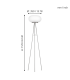 Lampa de podea Optica 2x60W alba, Eglo