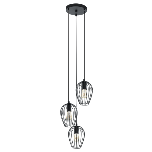 Lustra Newton 3x60W neagra, Eglo