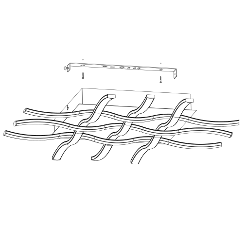 Plafoniera Lasana 6x6W alba, Eglo