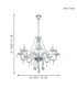 Candelabru Basilano 1 8x40W crom, Eglo